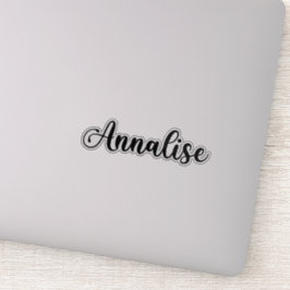 Annalisierung Name - Handgeschriebene Kalligrafie Aufkleber
