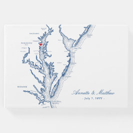 Annapolis Chesapeake Bay Map Wedding Gästebuch
