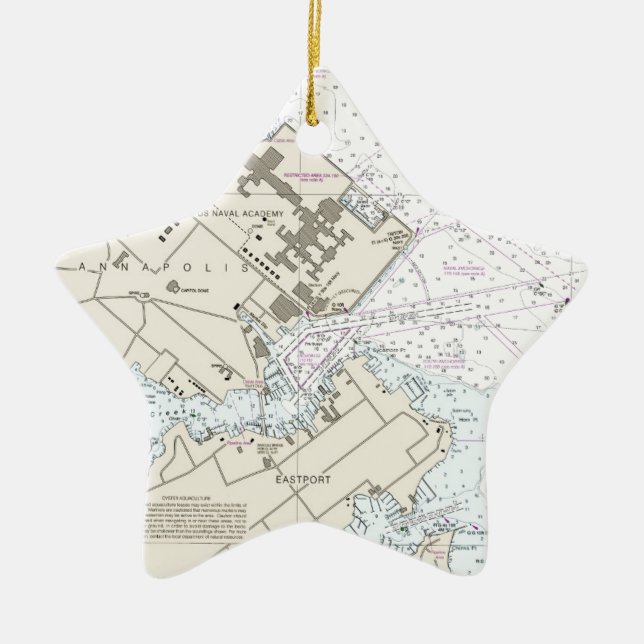Annapolis-Hafen-Diagramm Keramik Ornament (Vorne)