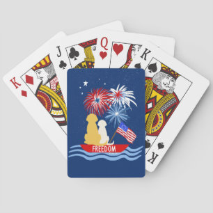 Annapolis Hunde 4. Juli Nachtkarten Spielkarten