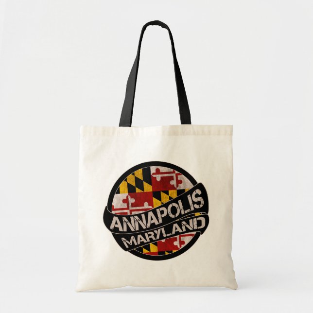 Annapolis Maryland Fahnengrunge Tasche (Vorne)