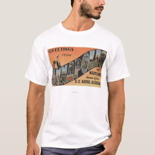 Annapolis, Maryland - große Buchstabe-Szenen T-Shirt