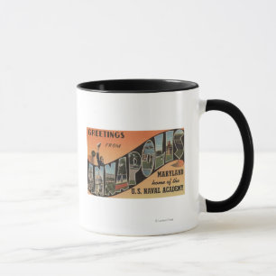 Annapolis, Maryland - große Buchstabe-Szenen Tasse