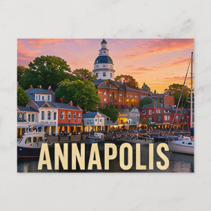 Annapolis Maryland Hafen Wasserfront Reise Geschen Postkarte