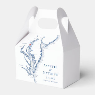Annapolis Maryland Map Elegante Wedding Geschenkschachtel