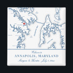 Annapolis Maryland Map Hochzeit in Urlaubsort Gefa Magnet<br><div class="desc">Schnelle und einfache Bestellung! Diese Annapolis MD-Kartenmagnete machen aus Virginia große Gastgeschenke Hochzeiten, um sie in Ihre Maryland Hochzeit in Urlaubsort Willkommenstaschen zu integrieren. Bewegen Sie das Herz, indem Sie unter "Anpassen" auf "Bearbeiten mit dem Designwerkzeug" klicken. Mit einer Karte von Annapolis und Kent Island, Kunstwerke von Coastal Map Designs...</div>