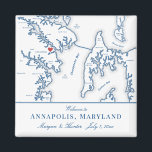 Annapolis Maryland Map Hochzeit in Urlaubsort Gefa Magnet<br><div class="desc">Schnelle und einfache Bestellung! Diese Annapolis MD-Kartenmagnete machen aus Virginia große Gastgeschenke Hochzeiten, um sie in Ihre Maryland Hochzeit in Urlaubsort Willkommenstaschen zu integrieren. Bewegen Sie das Herz, indem Sie unter "Anpassen" auf "Bearbeiten mit dem Designwerkzeug" klicken. Mit einer Karte von Annapolis und Kent Island, Kunstwerke von Coastal Map Designs...</div>