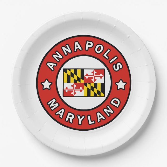 Annapolis Maryland Pappteller (Vorderseite)