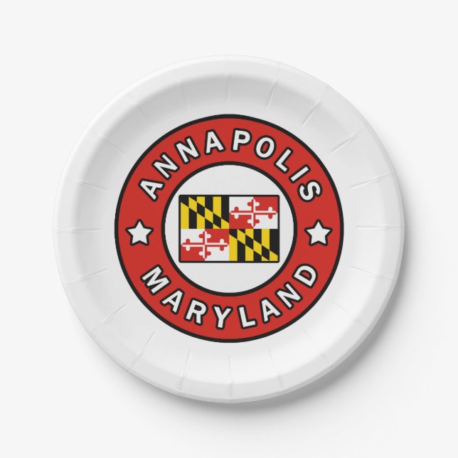 Annapolis Maryland Pappteller (Vorderseite)