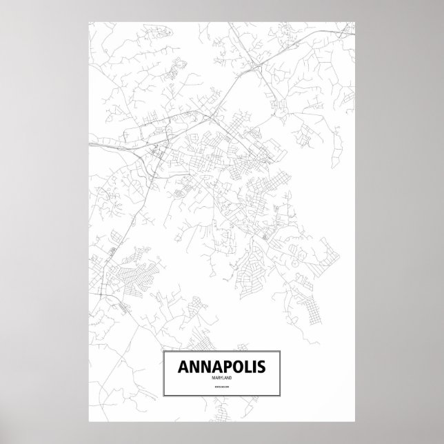 Annapolis, Maryland (schwarz auf weiß) Poster (Vorne)