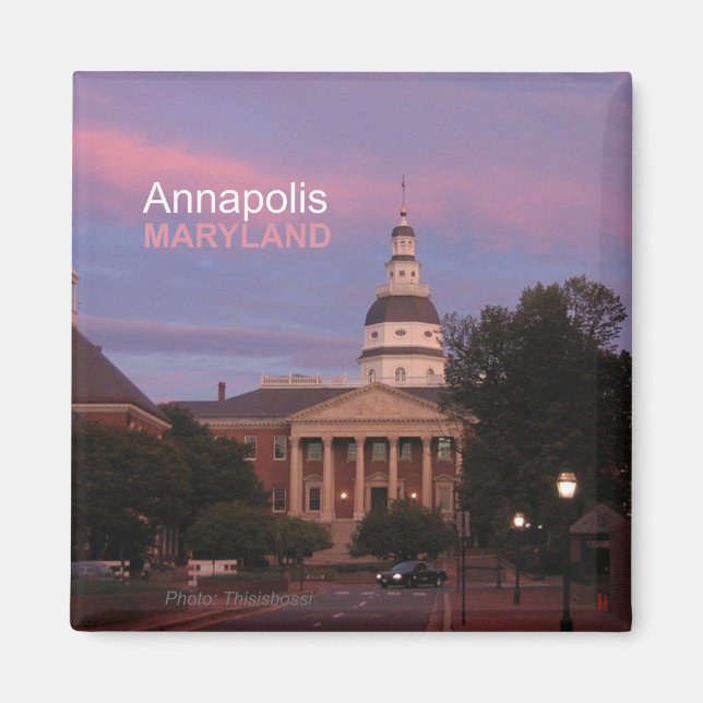 Annapolis Maryland State House Frigo Magnet (Devant)