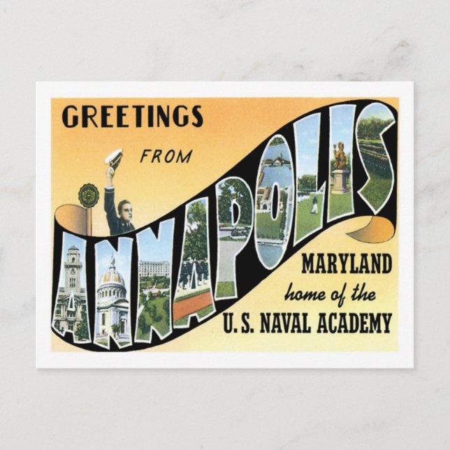 Annapolis Maryland Travel America City Postkarte (Vorderseite)