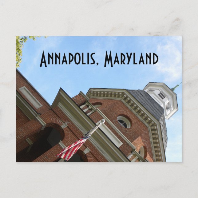 Annapolis, MD-Gerichtsgebäude Postkarte (Vorderseite)