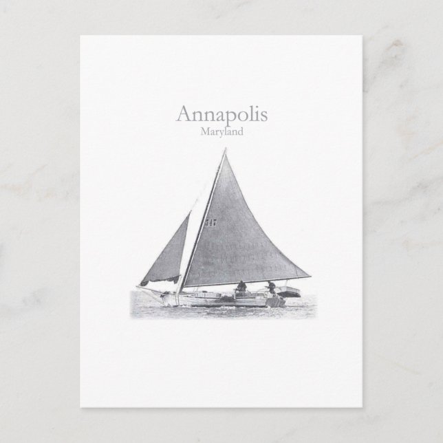 Annapolis Skipjack Postkarte (Vorderseite)