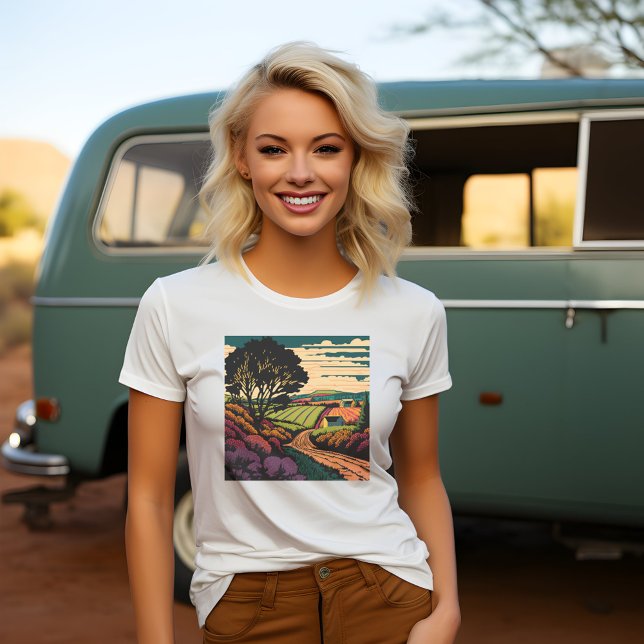 Annapolis Valley Kanadische Reiselandschaft Weiß T-Shirt (A perfect shirt for nature lovers to wear while camping, hiking, or walking in the Great Outdoors.)