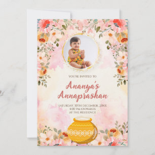 Annaprasanna lädt zur Entwöhnungszeremonie ein Einladung