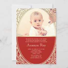 Annaprashan First Rice Zeremonie Foto Einladung