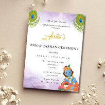Annaprashan invitation Premier Invitation de la cé