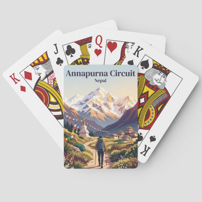 Annapurna Circuit Nepal Spielkarten (Rückseite)