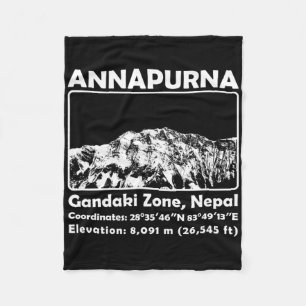 Annapurna mit Nepal Bergsteigen Trekking Fleecedecke