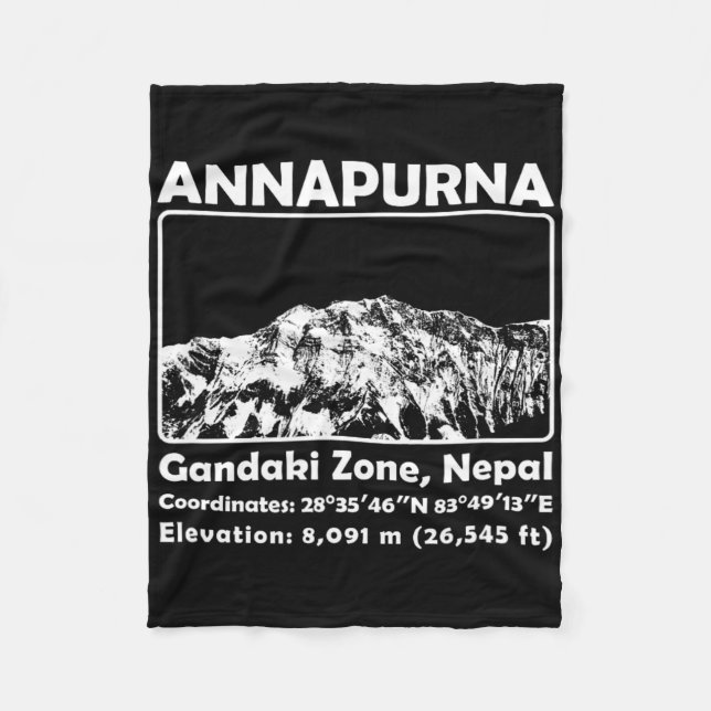 Annapurna mit Nepal Bergsteigen Trekking  Fleecedecke (Vorderseite)