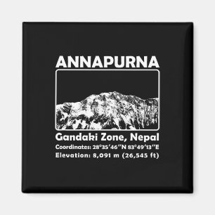 Annapurna mit Nepal Bergsteigen Trekking Magnet