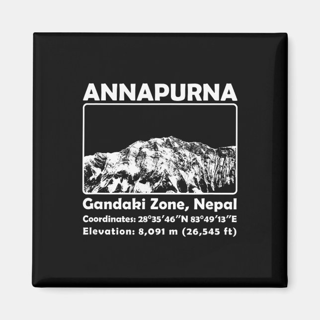Annapurna mit Nepal Bergsteigen Trekking  Magnet (Vorne)