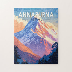 Annapurna Nepal Reise Kunst Vintage