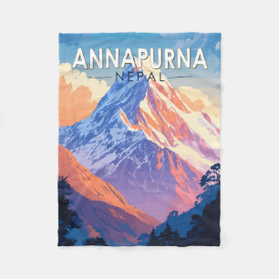 Annapurna Nepal Reisen Vintag Fleecedecke