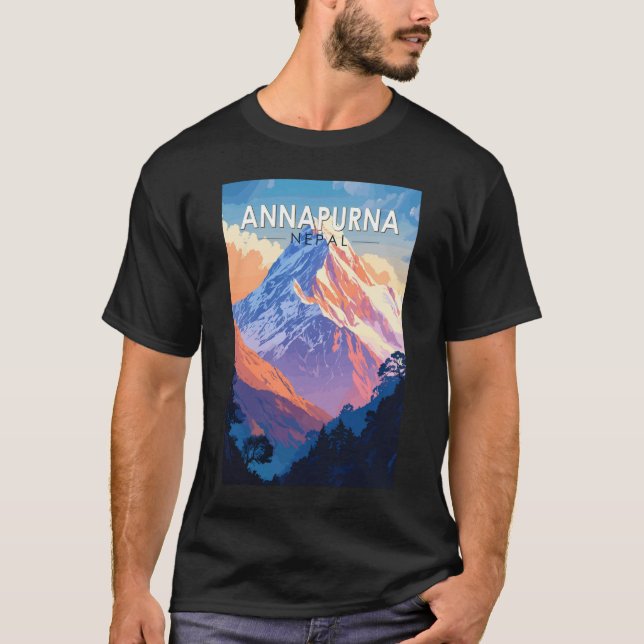 Annapurna Nepal Reisen Vintag T-Shirt (Vorderseite)
