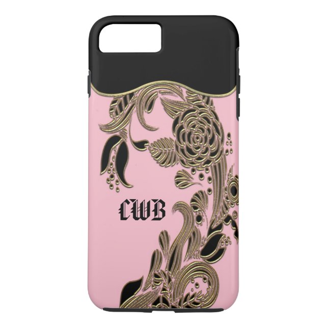 Annarose Elegant Chic Monogram Case-Mate iPhone Hülle (Rückseite)