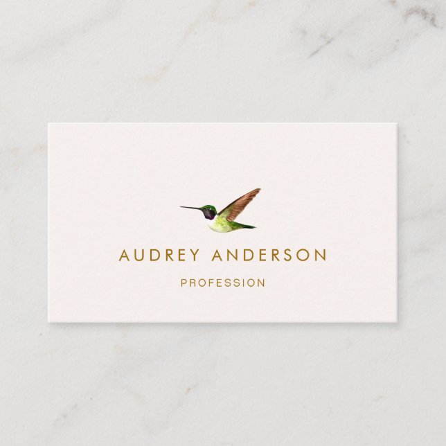 Anna's Hummingbird Business Card Visitenkarte (Vorderseite)
