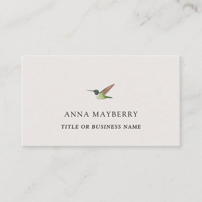 Anna's Hummingbird Business Card Visitenkarte (Vorderseite)