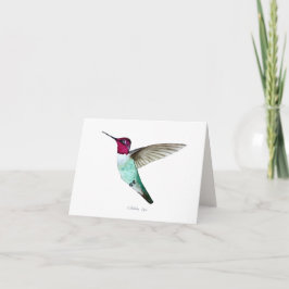 Anna's Hummingbird Card Karte