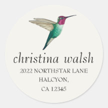 Anna's Hummingbird Classic Round Sticker