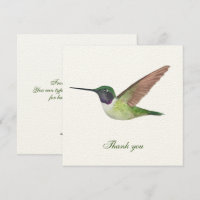 Anna's Hummingbird Dankeschön-Karte