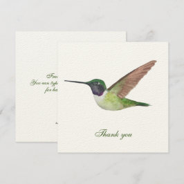 Anna's Hummingbird Dankeschön-Karte Dankeskarte