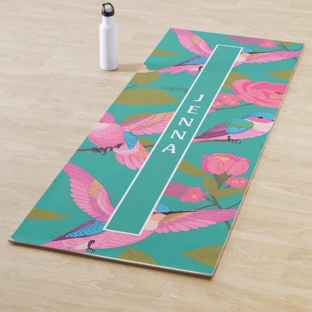 Anna's Hummingbird Pastel farbenfrohe Muster Yogamatte (Beispiel)