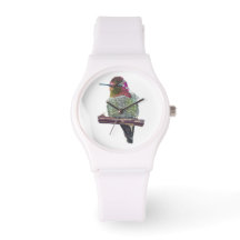 Anna's Hummingbird Silikon-Armbanduhr