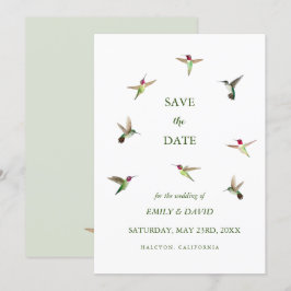Anna's Hummingbird Wedding Save the Date Einladung