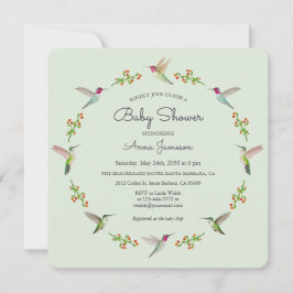 Anna's Hummingbirds Baby Shower Einladung