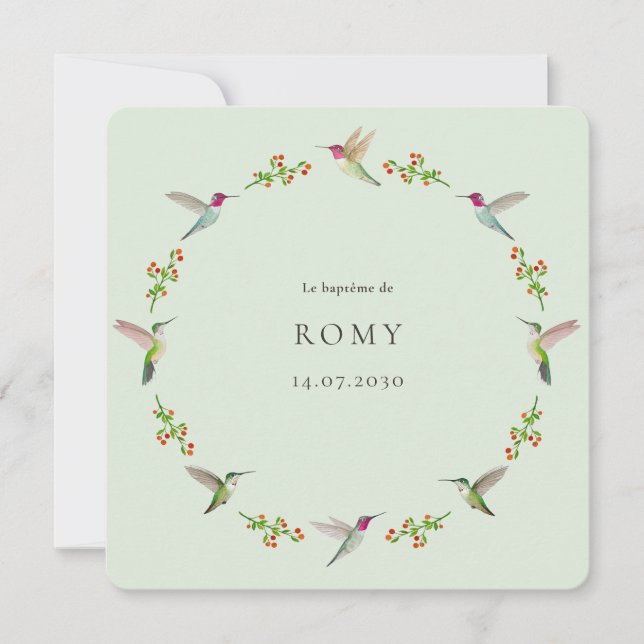 Anna's Hummingbirds Taufe (Vorderseite)