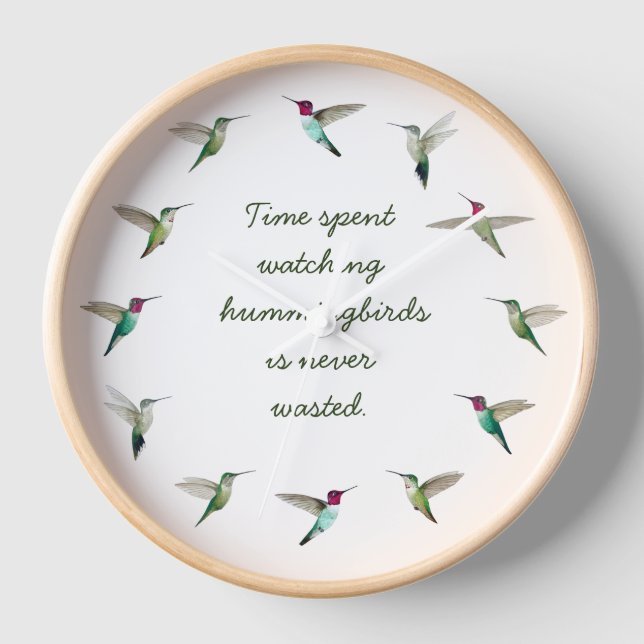 Anna's Hummingbirds Uhr (Vorderseite)