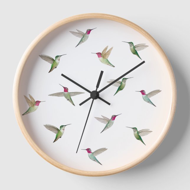 Anna's Hummingbirds Uhr (Vorderseite)