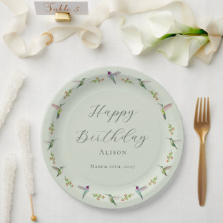 Anna's Kolibris Geburtstag Pappteller