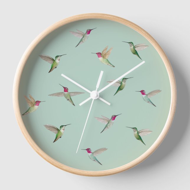 Annas Kolibris Uhr (Vorderseite)