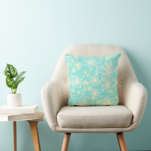Anne Aqua 🌊 Floral Kissen