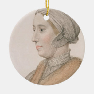 Anne Boleyn (1507-36) graviert von Francesco Keramikornament