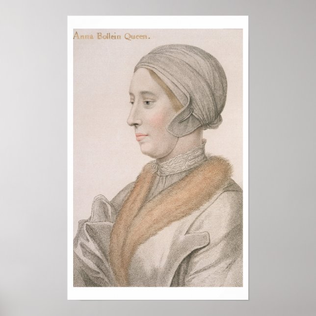 Anne Boleyn (1507-36), Gravur von Francesco Bartol Poster (Vorne)