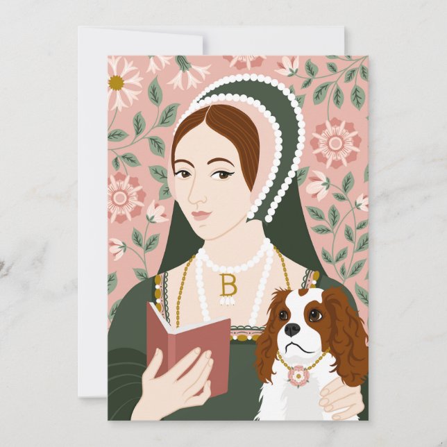 Anne Boleyn Illustration Dankeskarte (Vorderseite)